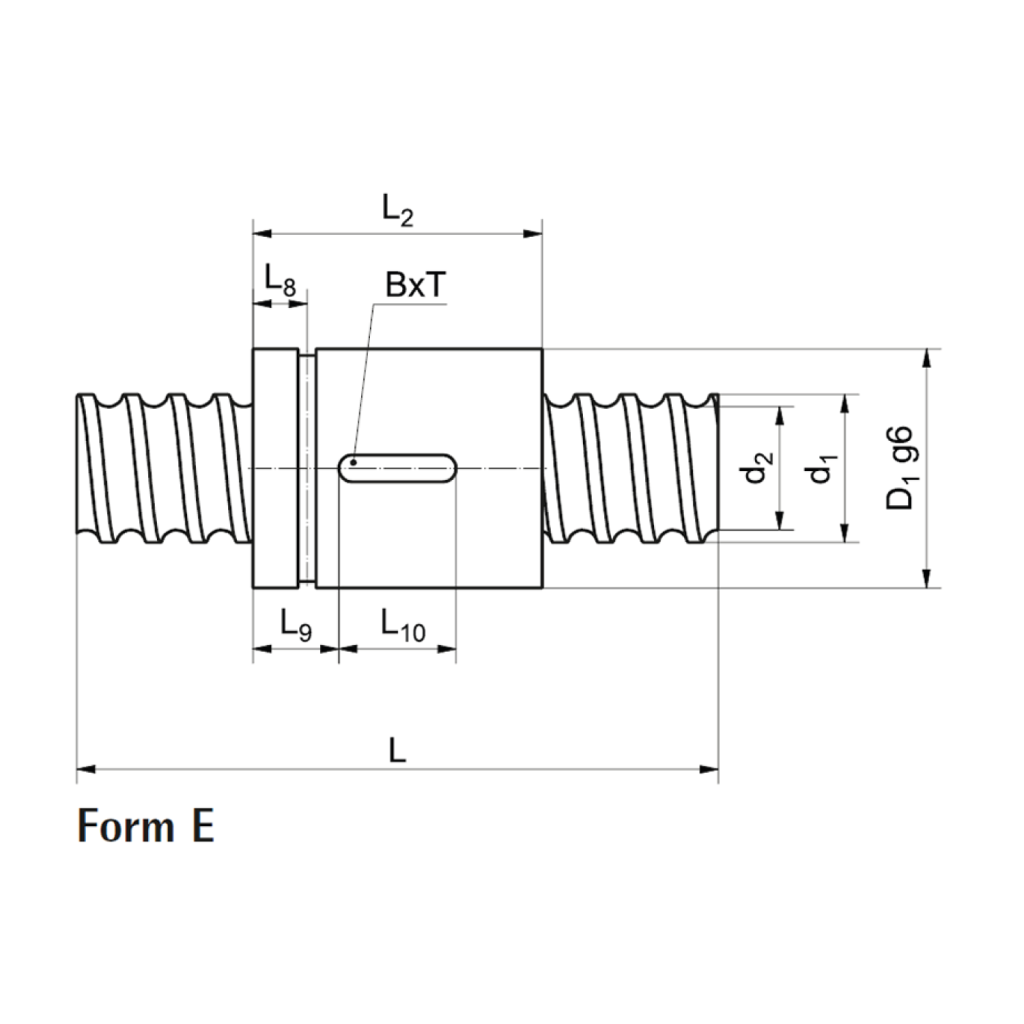 Vis à bille avec écrou cylindrique KGT-Z | ZIMM