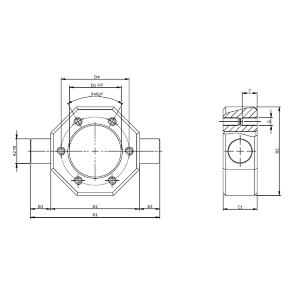 Adaptateur cardan KGKAR pour écrou à billes KGT-F | ZIMM
