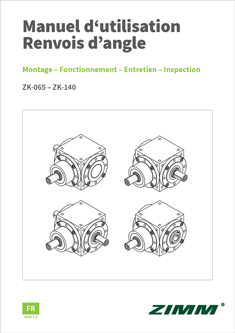 Manuel d’utilisation renvois d`angle ZK | ZIMM
